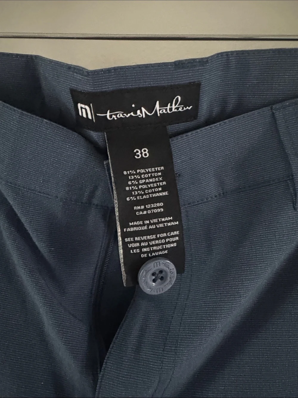 Travis Mathew Men's Flat Front Shorts in Slate Blue